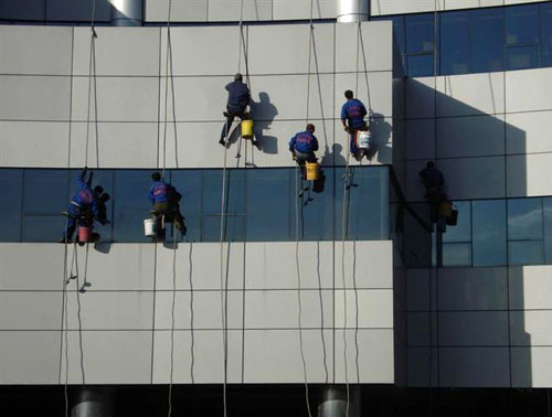 写字楼高空外墙清洗
